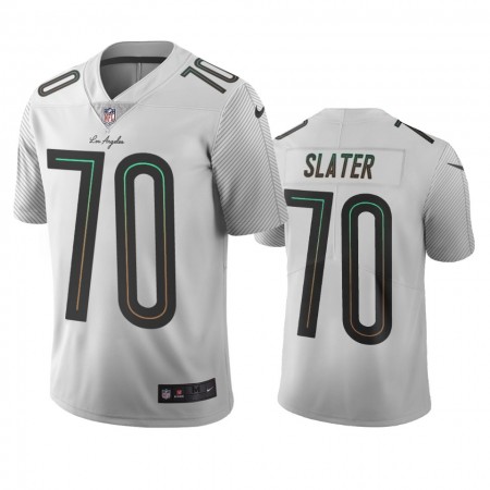 Maillot Homme Los Angeles Chargers Rashawn Slater 70 City Edition Blanc Vapor Limited